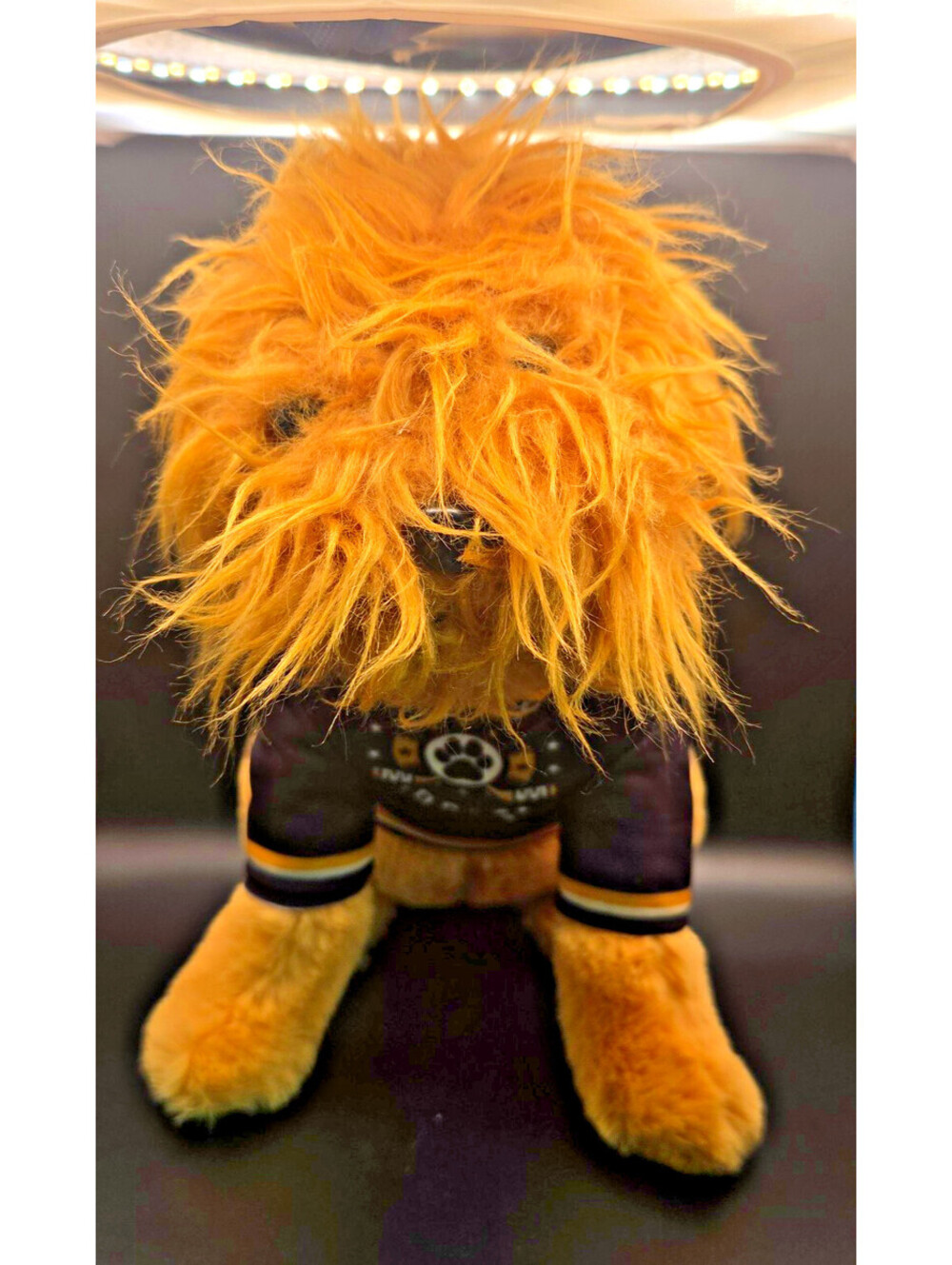 Pawkey Dogs Sir Winston #1 Plush Dog Toy, Black/Gold Jersey, Size S